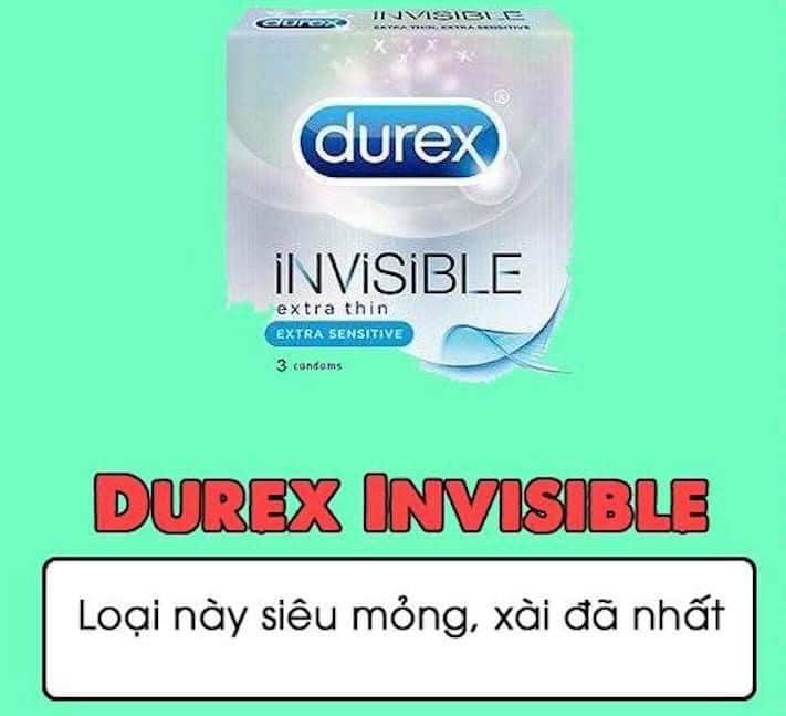 Hình ảnh bao cao su Durex Invisible