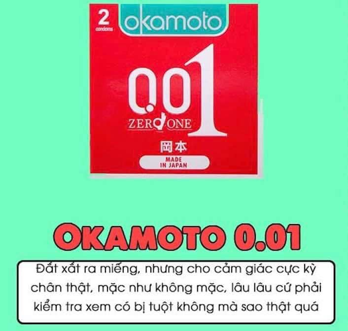 Hình ảnh bao cao su Okamoto 0.01 Zero One