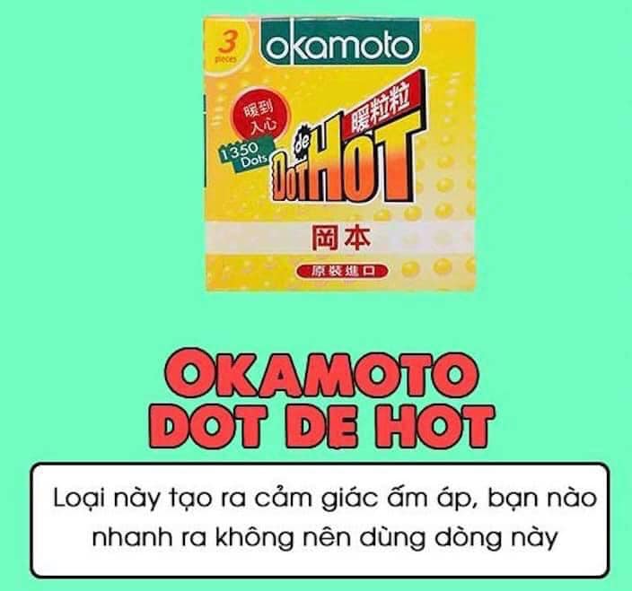 Hình ảnh bao cao su Okamoto Dot De Hot