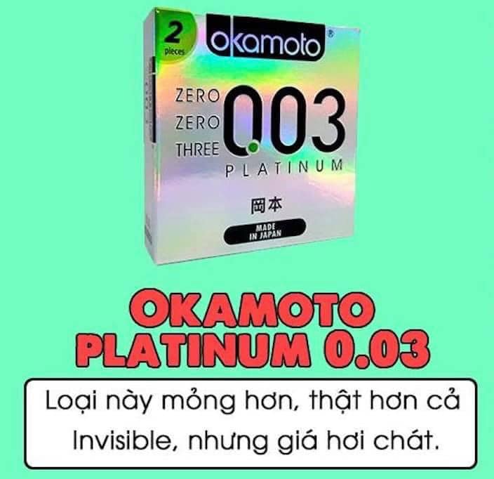 Hình ảnh bao cao su Okamoto Platinum 0.03